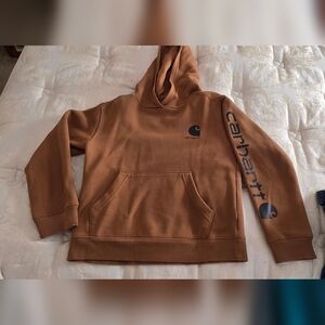 Carhartt Boys Tan Hoodie with Logo